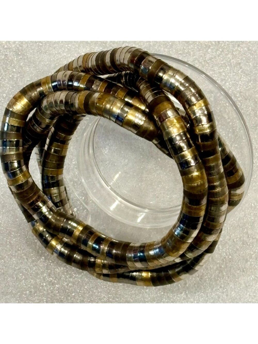Snake Flexible Necklace Multi Metal Silver Copper Gold Tone